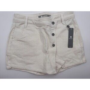 NWT Tractr Girl's Size 14 Corduroy Cream Off White Shorts Skort Buttons Zip New
